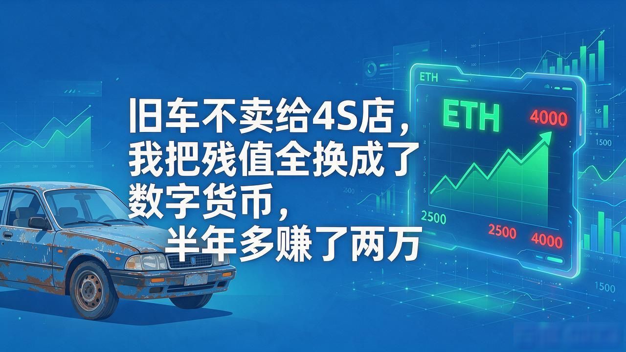 旧车不卖给4S店，我把残值全换成了数字货币，半年多赚了两万