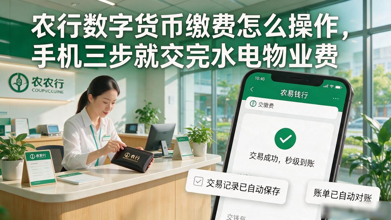 农行数字货币缴费_数字人民币交水电物业费_农行数字货币缴费