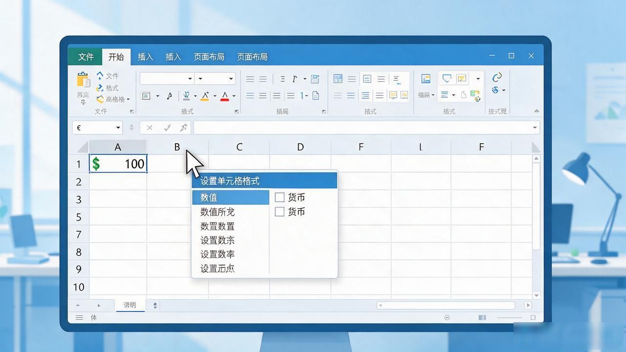 excel数字显示是货币了？其实是格式没调对，点两下就好