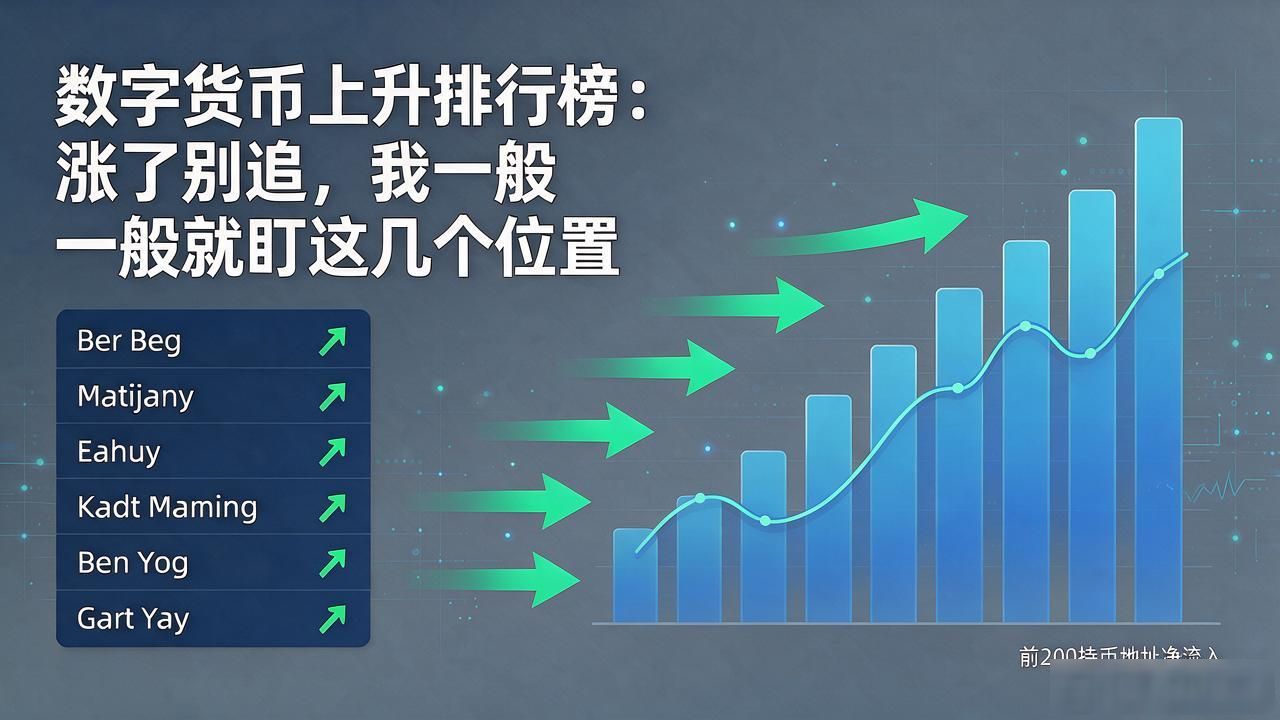 数字货币上升排行榜：涨了别追，我一般就盯这几个位置