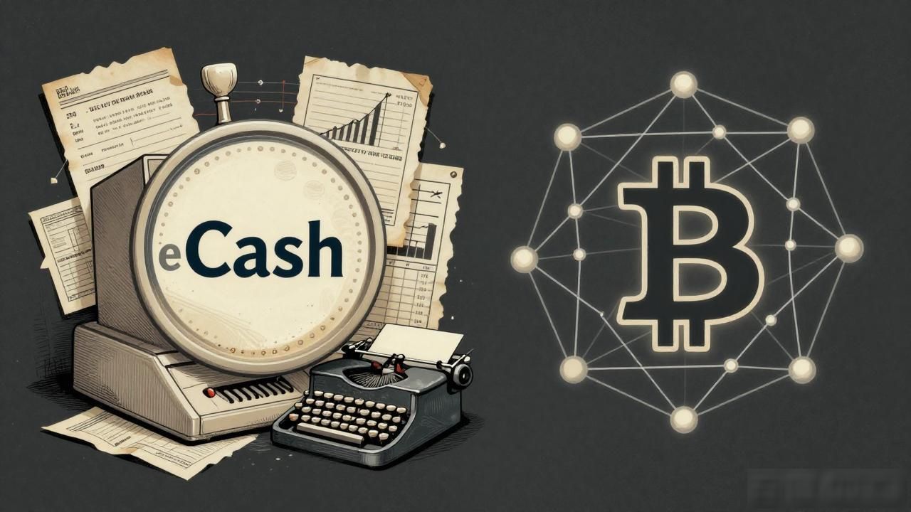 eCash与比特币区别_大卫乔姆盲签名算法_发行最早的数字货币