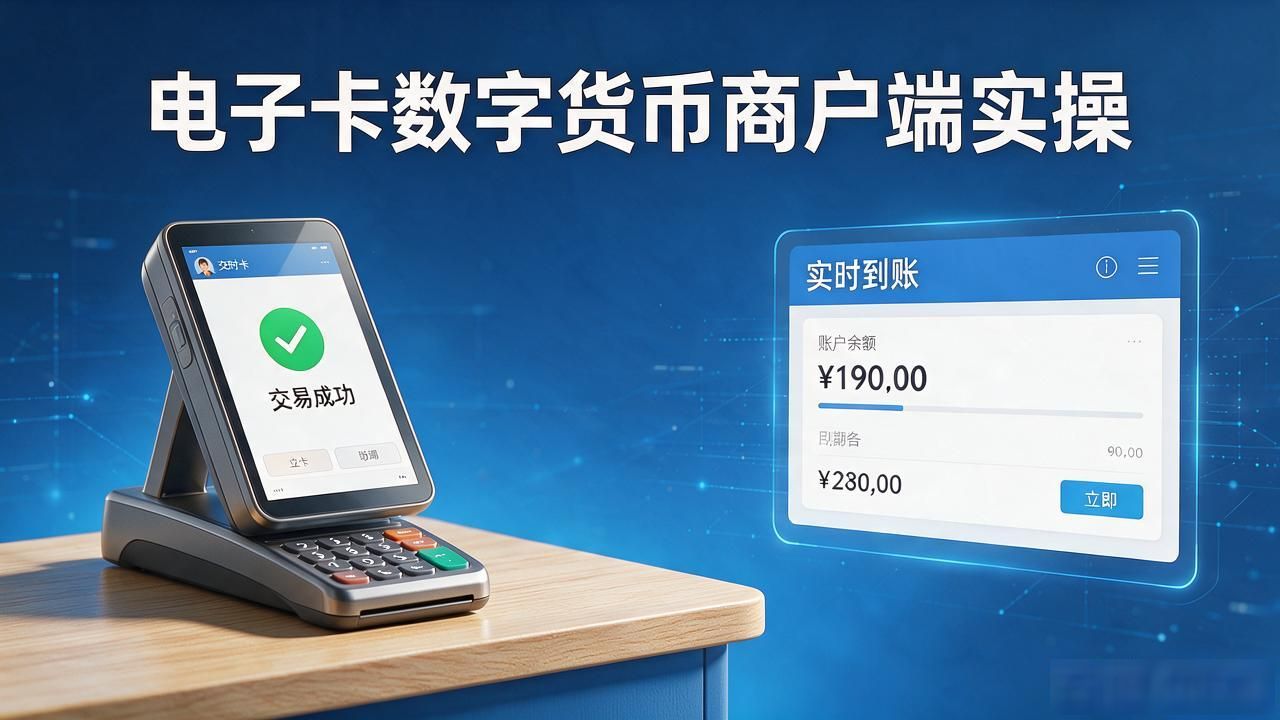 电子卡数字货币商户端实操，开通、结算、对账一次讲透