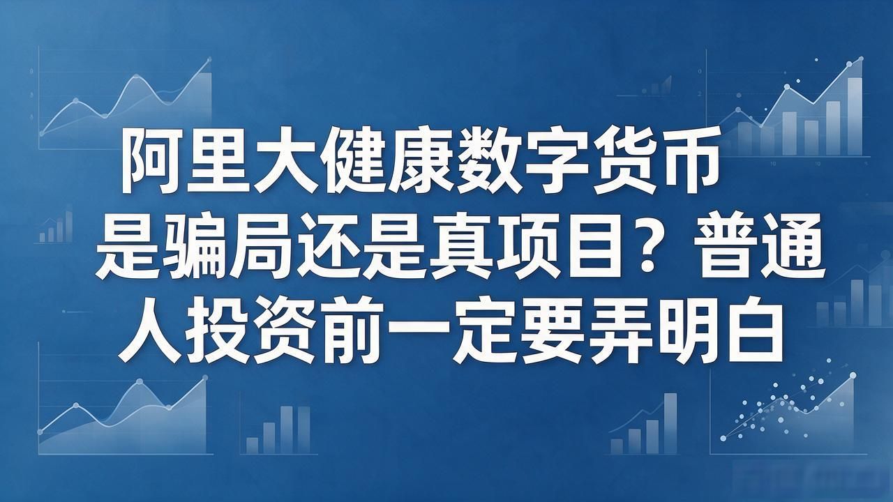 阿里大健康数字货币是骗局还是真项目？普通人投资前一定要弄明白