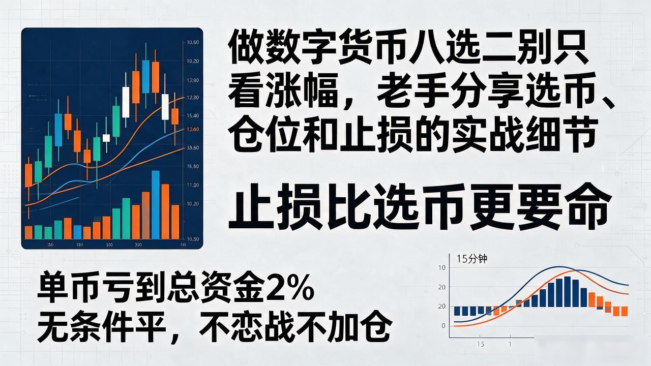 做数字货币八选二别只看涨幅，老手分享选币、仓位和止损的实战细节