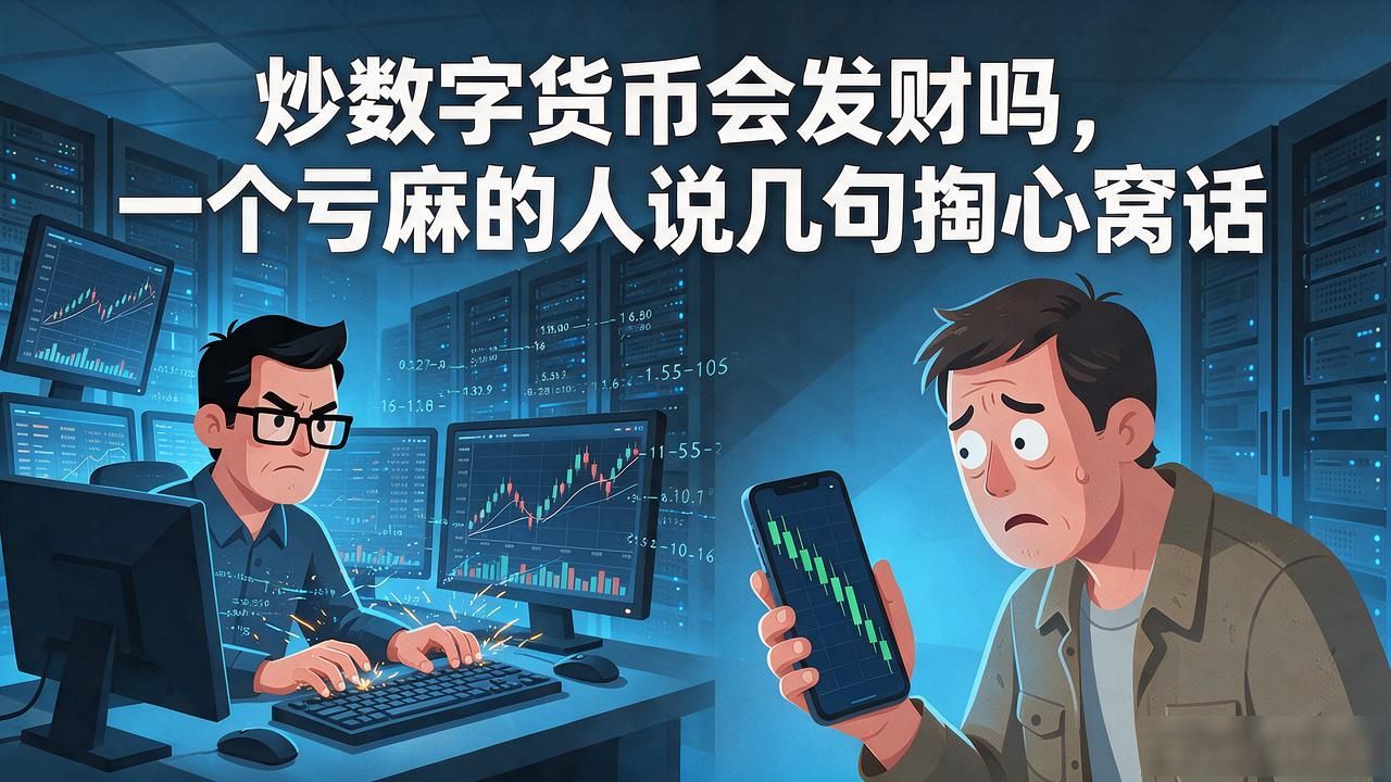 炒数字货币会发财吗，一个亏麻的人说几句掏心窝的话