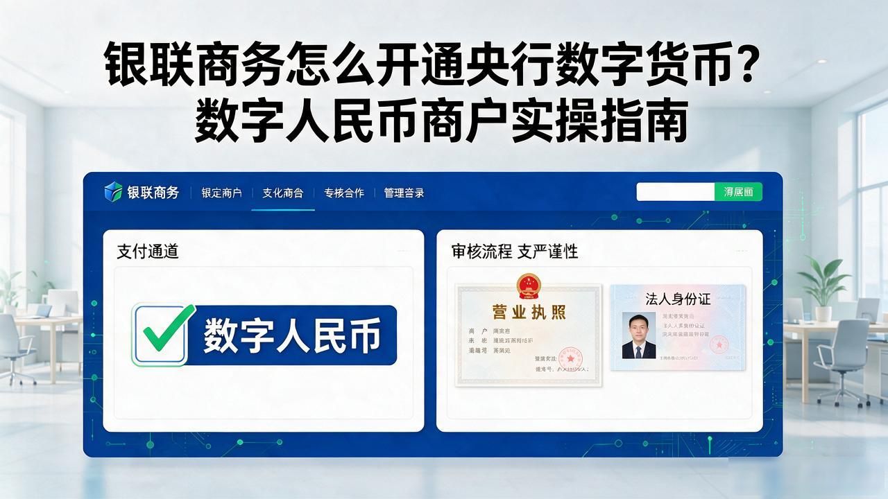 央行数字货币银联商务_数字人民币 商户接入 银联商务手续费